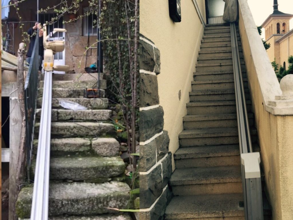Los salvaescaleras exteriores son el mejor producto para permitirte subir las escaleras que tengas fuera de tu casa. Es el mejor salvaescaleras para casas con jardín y escaleras exteriores. 